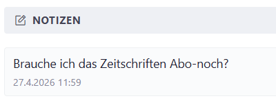 Screenshot: Notizen-Funktion pro Dokument
